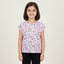 SKY BLUE BIG FLOWERS PRINTED T-SHIRT TOP FOR GIRLS