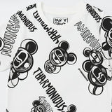 WHITE HARMONIOUS PRINT HALF SLEEVES T-SHIRT FOR BOYS