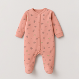 Pink Sea Animals Print Romper For Winters