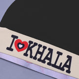 BLACK & CREAM "I LOVE KHALA" PRINTED CAP UNISEX