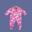 BLUSH PINK DUCK WITH CROWN PRINT FULL BODY FULL SLEEVES ROMPERS