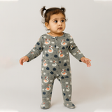 Grey Ducks Print Romper For Winters