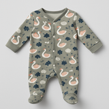 Grey Ducks Print Romper For Winters