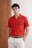 Red Jersy Fabric Half Sleeves Casual Shirt For Men