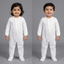 WHITE MULTI COLOR STARS PRINTED FULL BODY FULL SLEEVES ROMPERS