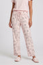 Pink Lion Print Trousers For Girls / Womens