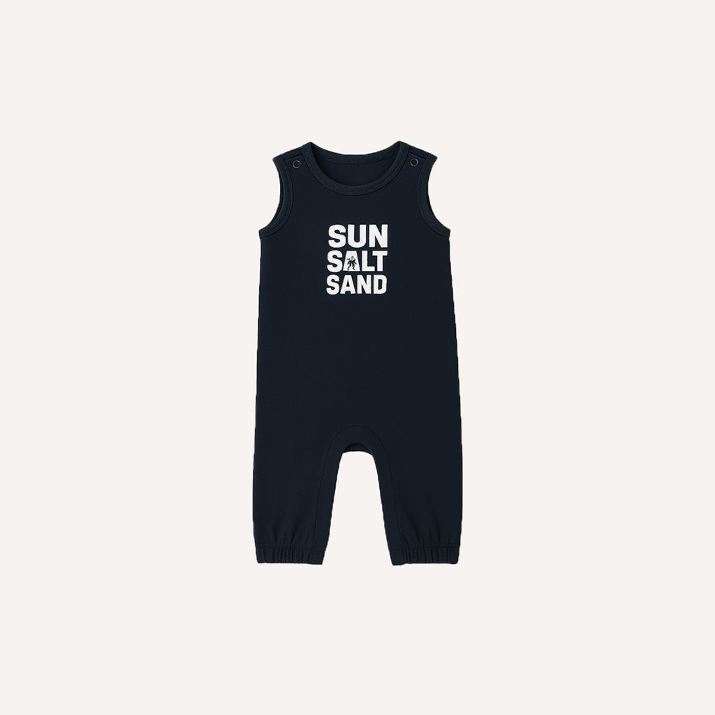 BLACK SUN SALT SAND PRINT HALF BODY ROMPER