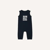 BLACK SUN SALT SAND PRINT HALF BODY ROMPER