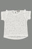 White Burnout T-shirt Top For Girls
