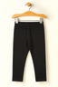 BLACK PLAIN NARROW HEAVY RIBBED FABRIC TROUSER PAJAMA