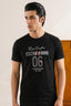 BLACK "06" PRINT T-SHIRT FOR MEN