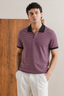 Black with Purple Striper Polo For Men
