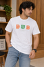 White Bas Relax Fit Tees