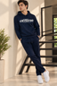 Navy Offline Warm Weave Fabric Suit