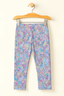 OFF WHITE YELLOW & PINK FLOWERS PRINTED RIBBED FABRIC BACK POCKET PAJAMA