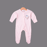 PINK "BLACKTONNY STRAWBERRY" PRINT FULL BODY FULL SLEEVES ROMPERS
