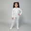 White Flowers Jersy Fabric Suit For Winters