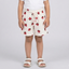 Cream Strawberry Print Shorts For Girls