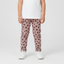 BROWN FLOWERS BACK DOUBLE POCKET HEAVY RIBBED FABRIC PAJAMA FOR GIRLS