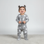 GREY BEAR & STARS PRINT FULL BODY FULL SLEEVES ROMPERS