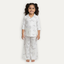 White Eyelashes Print Co-ord Ribbed Fabric Suit For Girls