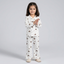 White Hearts Print Co-ord Linen Fabric Suit For Girls