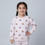LIGHT PINK "FLOWERS" PRINTED TERRY FABRIC SWEATSHIRT
