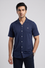 Navy Blue Dri-Fit Half Sleeves Casual Shirt For Men