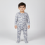 GREY ELEPHANT PRINT FULL BODY FULL SLEEVES ROMPERS