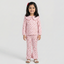 Purple Flowers Print Shirt With Trouser Suit For Girls