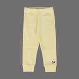 YELLOW WITH TROUSER "PANDA" RIBBED FABRIC SUIT FOR WINTERS