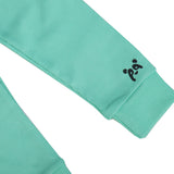 SEA GREEN WITH TROUSER "PANDA" RIBBED FABRIC SUIT FOR WINTERS