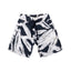 WHITE WITH BLUE PATTERN COTTON SHORT FOR BOYS