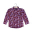 MAROON FIRST CLASS PRINT FULL SLEEVES SINGLE POCKET SHIRT
