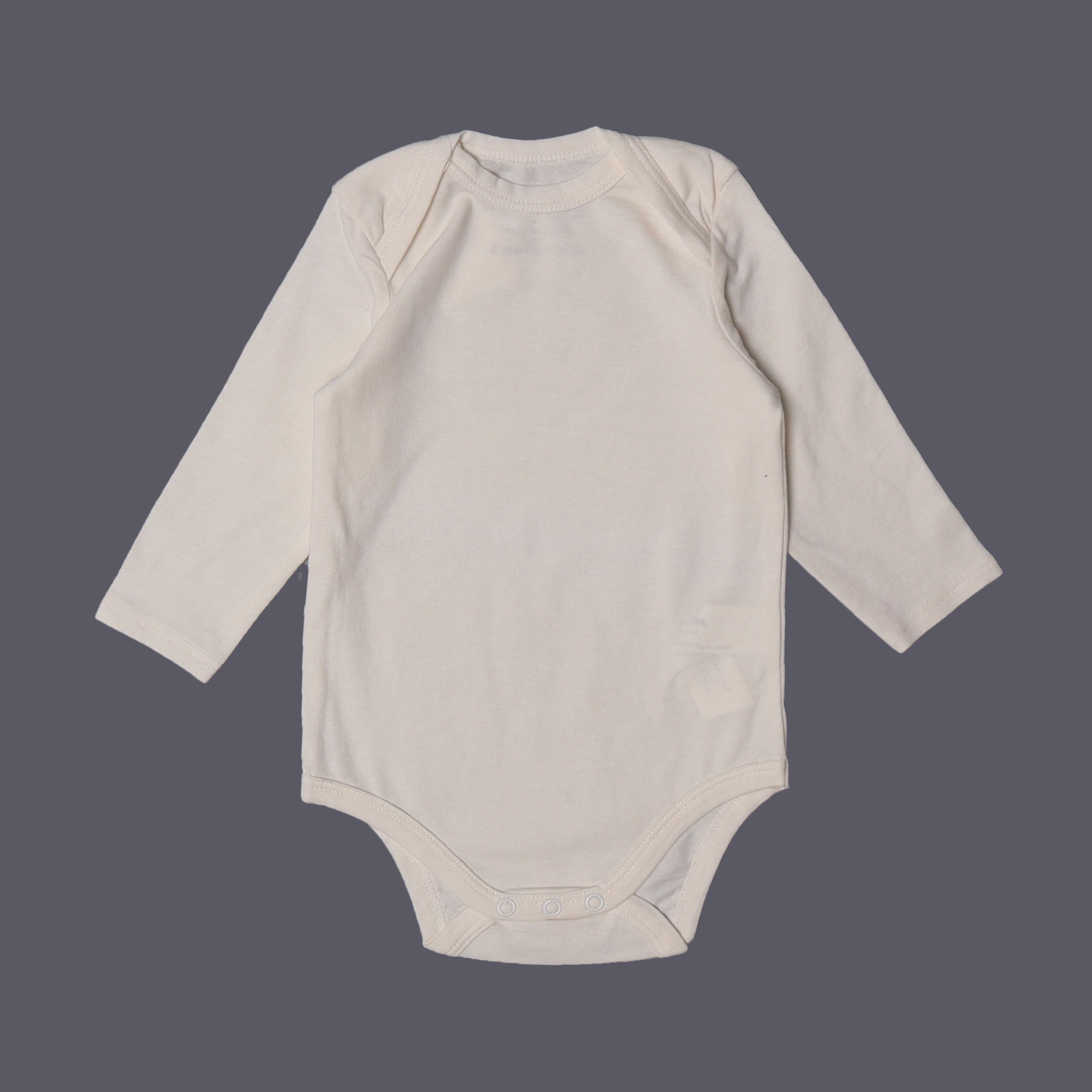 OFF WHITE PLAIN FULL SLEEVES ROMPER