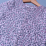 PINK CHEETAH PRINT COTTON JERSY FABRIC FULL BODY FULL SLEEVES ROMPER