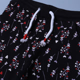 BLACK HEART FLOWERS PRINT JOGGER PANTS TROUSER FOR WINTERS