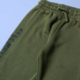 ARMY GREEN KEEP MOVING PRINT JOGGER PANTS TROUSER FOR WINTERS