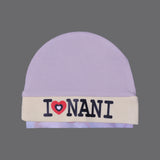 CREAM & YELLOW "I LOVE NANI" PRINTED CAP UNISEX