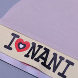 CREAM & YELLOW "I LOVE NANI" PRINTED CAP UNISEX