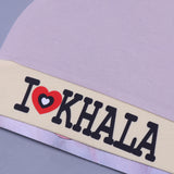 CREAM & YELLOW "I LOVE KHALA" PRINTED CAP UNISEX