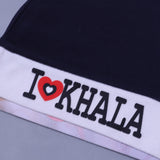 BLACK & WHITE "I LOVE KHALA" PRINTED CAP UNISEX