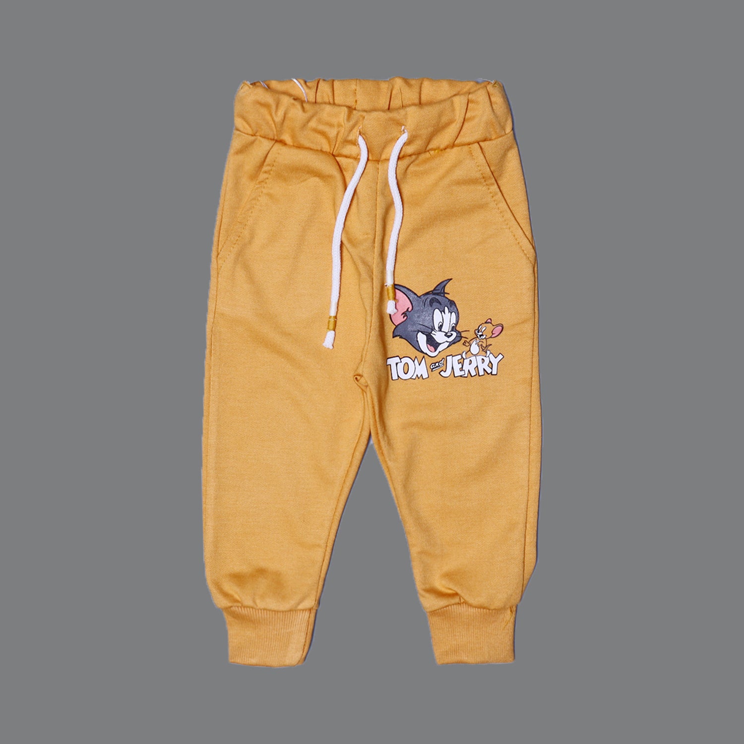 MUSTARD & LIME "TOM & JERRY FACE" PRINTED TERRY FABRIC WINTER SUIT