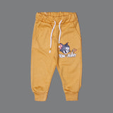 MUSTARD & LIME "TOM & JERRY FACE" PRINTED TERRY FABRIC WINTER SUIT