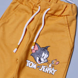 MUSTARD & LIME "TOM & JERRY FACE" PRINTED TERRY FABRIC WINTER SUIT
