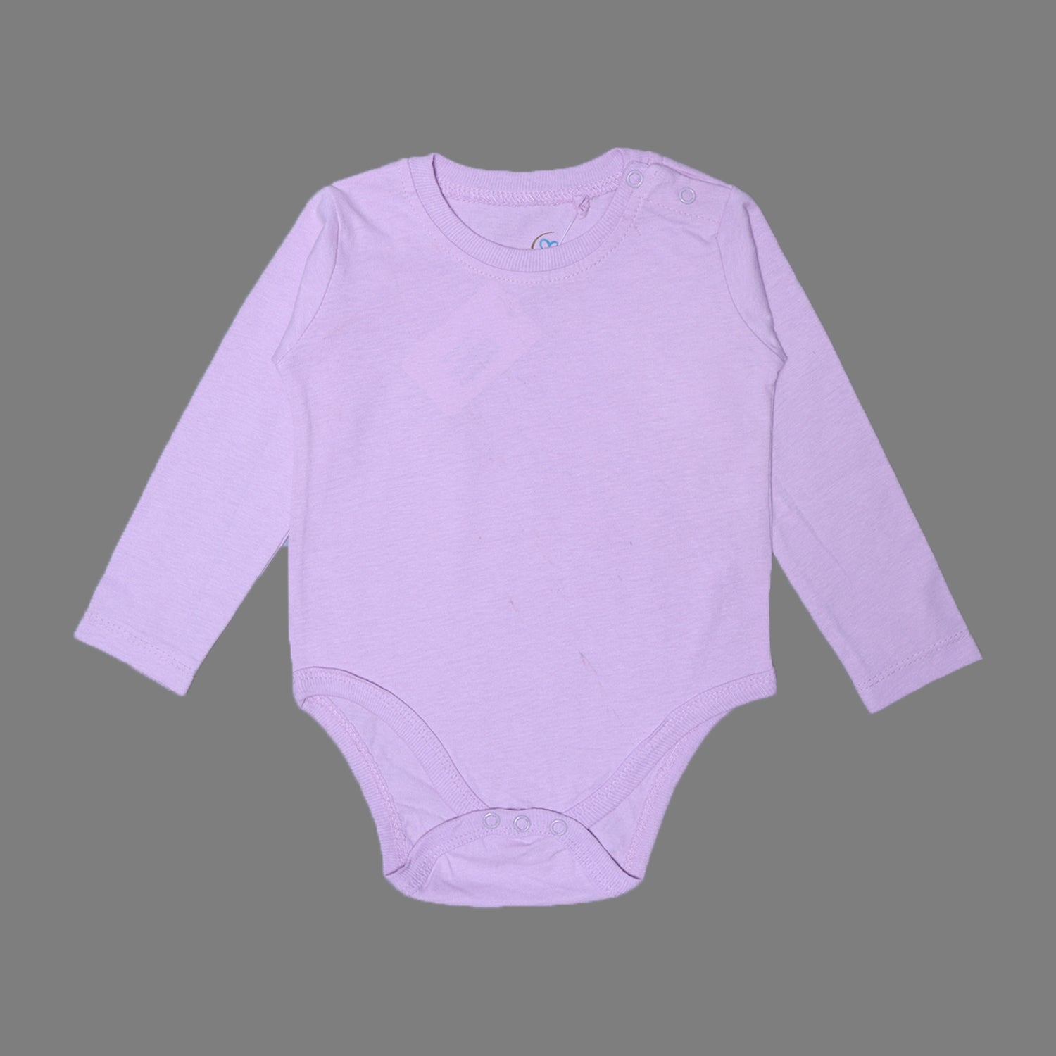 LIGHT PURPLE PLAIN FULL SLEEVES HALF BODY ROMPER