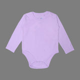 LIGHT PURPLE PLAIN FULL SLEEVES HALF BODY ROMPER