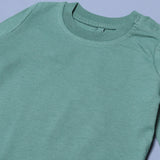 KRYPTONITE GREEN PLAIN FULL SLEEVES HALF BODY ROMPER