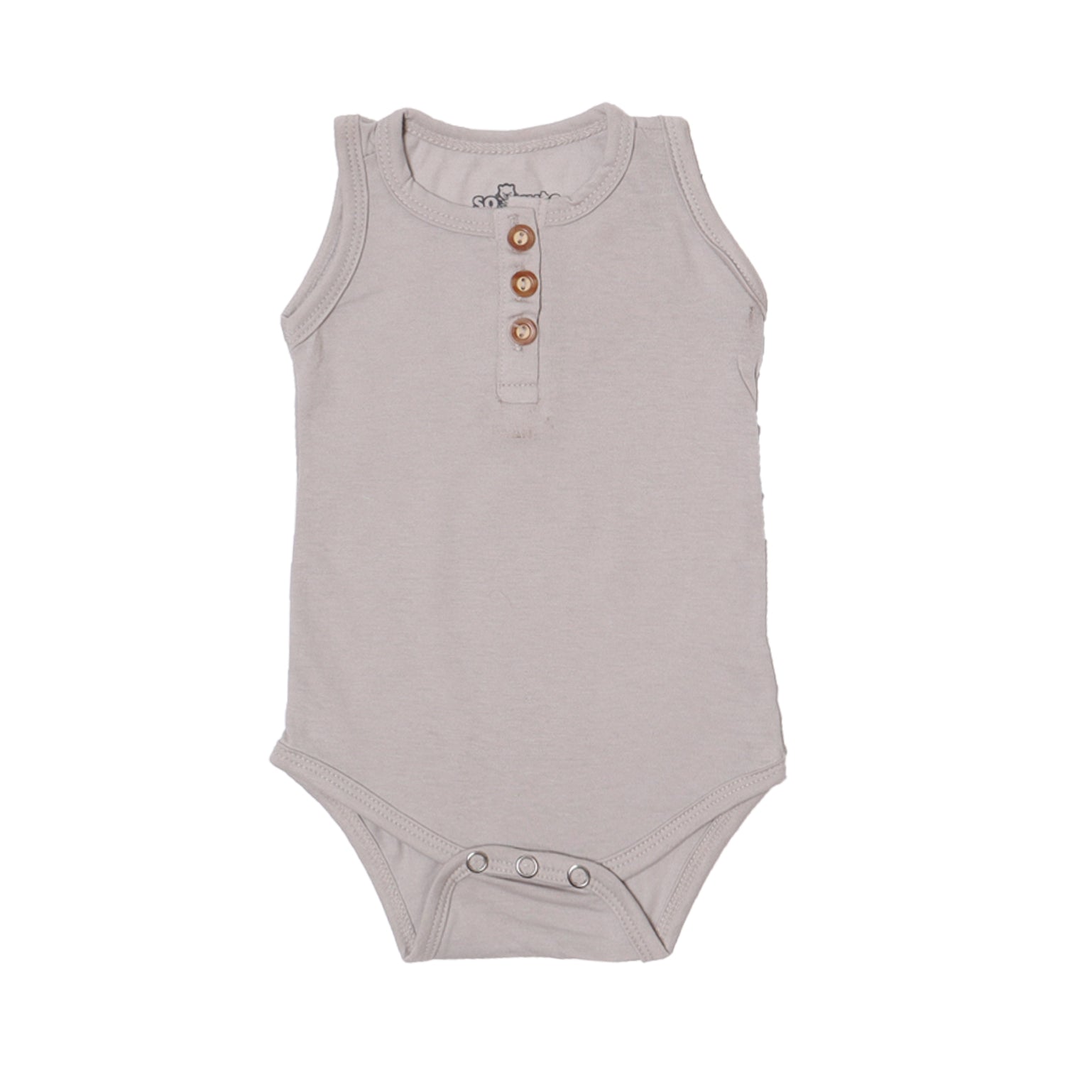 NEW LIGHT GREY SLEEVE LESS WITH BUTTONS ROMPER