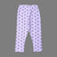 PURPLE WITH WATERMELON PRINTED RIBBED FABRIC PAJAMA TROUSER